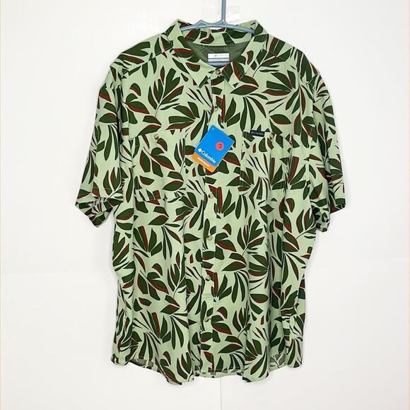 Mens Columbia Utilizer Printed Woven Short Sleeve Shirt Size XXL - Picture 1 of 8